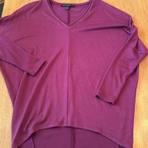 WHBM V Neck Tunic pullover size S